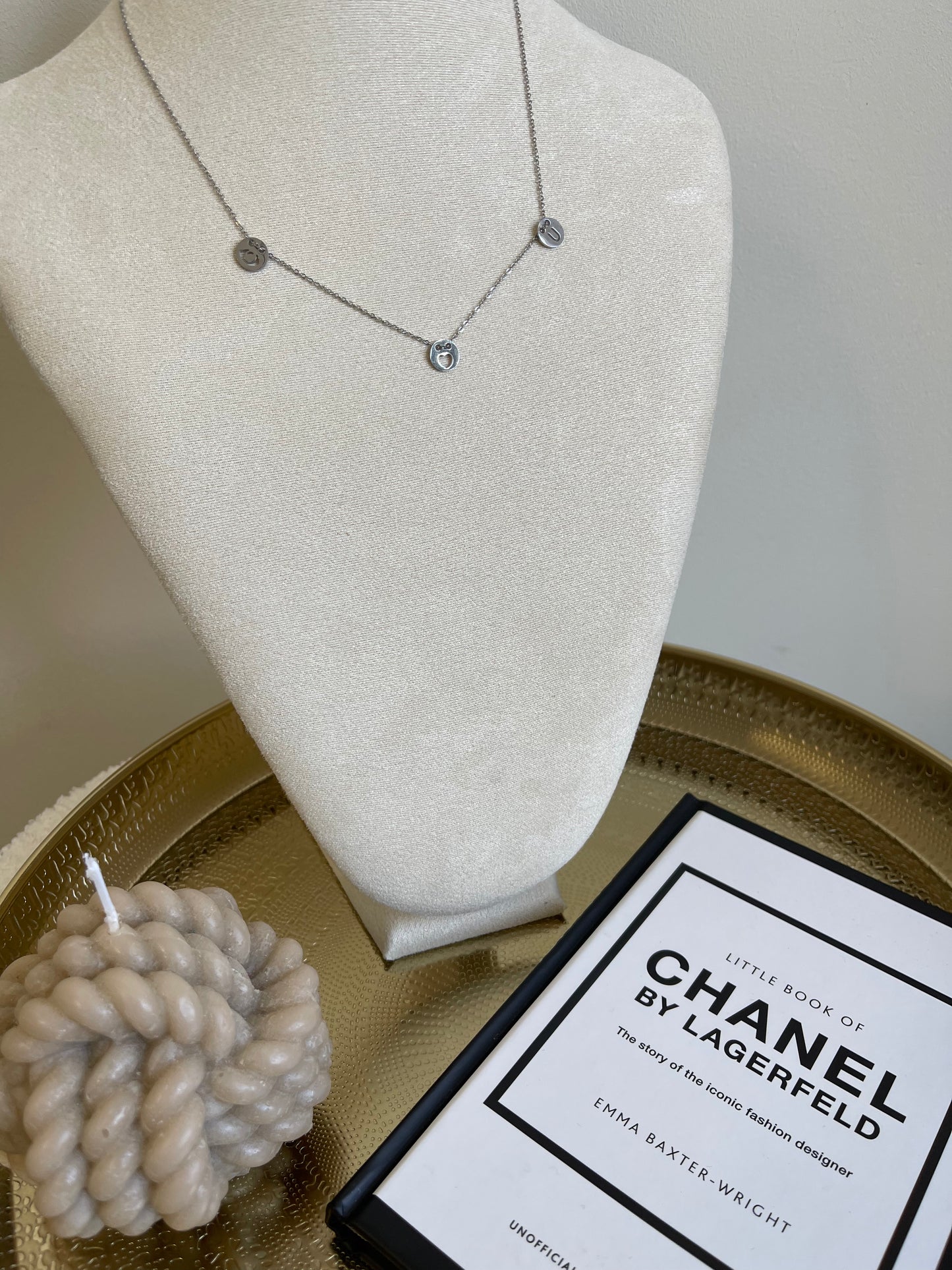 I love you silver necklace