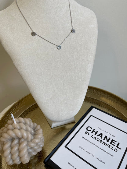 I love you silver necklace